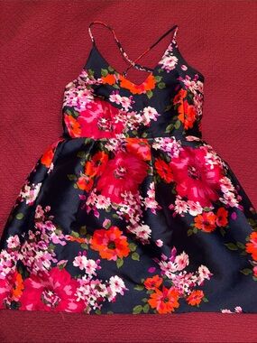 Crystal Doll Satin Floral Dress